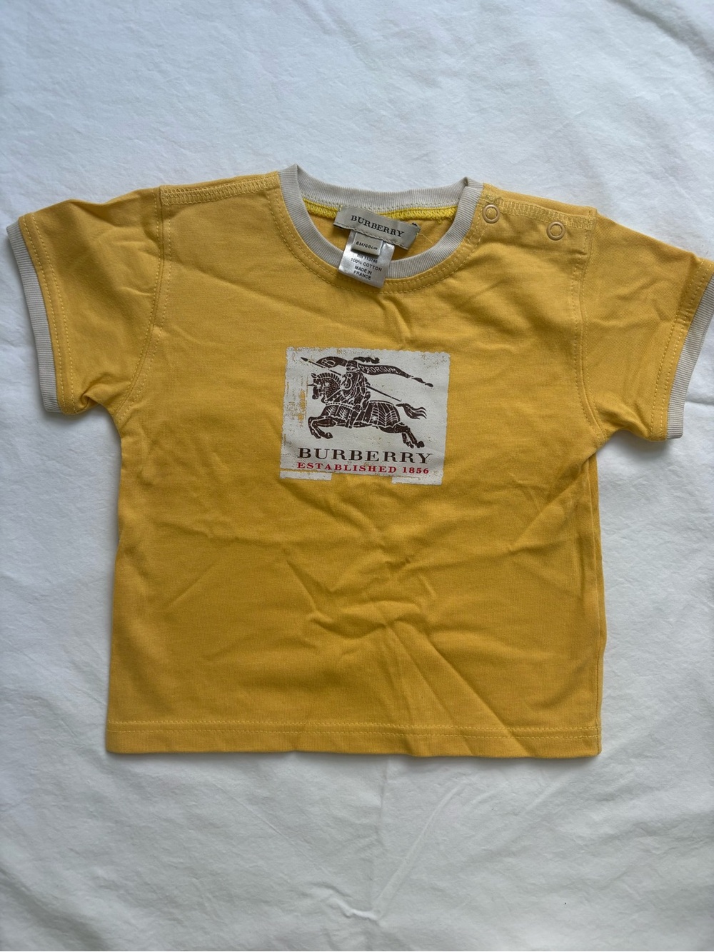 Burberry Kids Short Sleeve Tee with Equestrian Screen Print